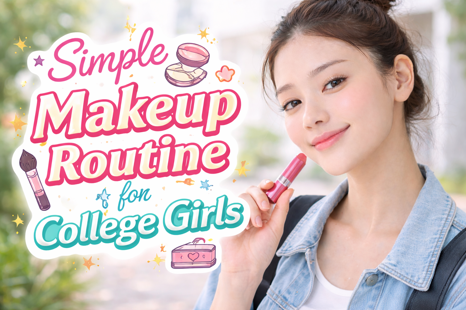 Simple Makeup Routine for College Girls